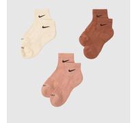 Nike Everyday Plus Cushioned Training Ankle Socks (3 Pairs) - Multi-Colour 8-11