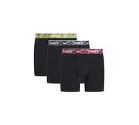 Nike Everyday Cotton Stretch 3 Pack Boxer Briefs - Black, Black, Size L, Men Black