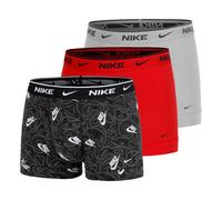 Nike Everyday Cotton Stretch Boxer Shorts 3 Pack Men - Lightred, Lightgrey, Size M