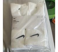 Nike Everyday Cushion Crew Set of 6 Pair Socks White Uk 8-11 BNWT