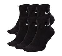 Nike Everyday Cushioned Training Ankle Socks (6 Pairs) M 5-8 Black/White