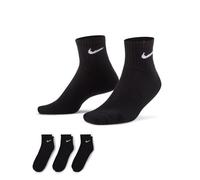 Nike Three Pack Quarter Socks Mens 11-14.5 XL BLACK/WHITE
