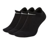 NIKE EVERYDAY CUSHIONED NO SHOW GOLF SOCKS - 3 PACK / BLACK