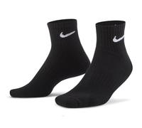 Nike Three Pack Quarter Socks Mens 11-14.5 XL BLACK/WHITE