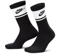 NIKE EVERYDAY ELEVATED GOLF CREW SOCKS 3 PACK - BLACK / WHITE