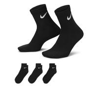 Nike Everyday Lightweight Mid Tops Sports Training Socks Unisex Black SX7677-010 XL
