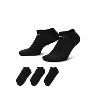 NIKE EVERYDAY NO SHOW GOLF SOCKS - 3 PACK / BLACK