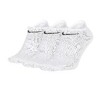 NIKE EVERYDAY NO SHOW GOLF SOCKS - 3 PACK / WHITE