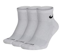 Nike Everyday Plus Cushion Ankle Socks 3-Pair Pack White/Black LG (US Men's Shoe 8-12 Women's Shoe 10-13)