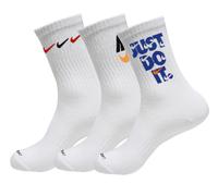 NIKE EVERYDAY PLUS CUSHIONED LOGO CREW SOCKS 3 PACK DH3822-902 UNISEX ALL SIZES