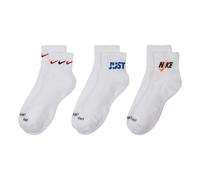 Nike Everyday Plus Cushioned Training Ankle Socks 3 Pairs 'White' DH3827-902 L