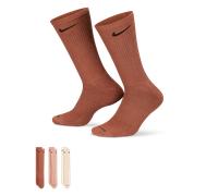 Nike Women's Everyday Plus Cushioned Socks (3 Pairs) - Multi-Colour - Pink - Size: Large