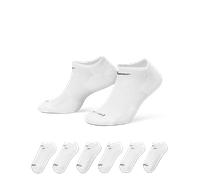 Nike Everyday Plus Cushioned Training No-Show Socks (6 Pairs) - White 5-8