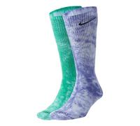 Nike Everyday Plus Tie-Dye Sports Stockings Unisex 2 Pairs Purple/Green DM3407-903 L