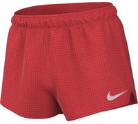 Nike Fast Dri-Fit Running Shorts with Inner Briefs for Men (Approx. 3") Lt Crimson/Black/Reflective Silv, FN3355-696, L