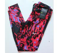 NIKE FAST TIGHT FIT RUNNING PRINTED DRI FIT TIGHTS RED BV3328-657 WOMEN XS S