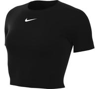 Nike Sportswear Essential Women's Slim Cropped T-Shirt - Black - Polyester L (UK 16-18)
