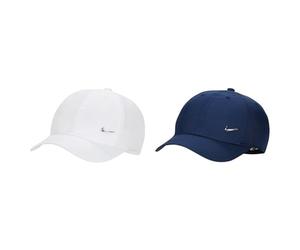 NIKE FB5064-100 K NK DF Club Cap US CB MTSWSH Hat Unisex White Size 1SIZE & FB5064-410 K NK DF Club Cap US CB MTSWSH Hat Unisex Midnight Navy Size 1SIZE Kids