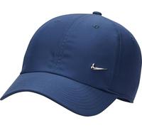 NIKE FB5372-410 U NK DF Club Cap U CB MTSWSH L Hat Unisex Adult Midnight Navy/Metallic Silver Size S/M