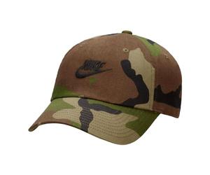 NIKE FB5373-222 U NK Club Cap U CB FUT CAMO L Hat Unisex Adult Medium Olive/Black Size S/M