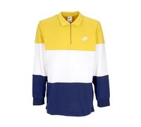 NIKE FB7797-709 M NK CLUB+ KNIT LS TOP CB Sweatshirt Men's VIVID SULFUR/WHITE/MIDNIGHT NAVY/WH Size 2XL