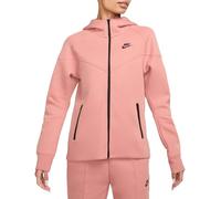 NIKE FB8338-618 W NSW TCH FLC WR FZ HDY Sweatshirt Women's RED STARDUST/BLACK Size XL