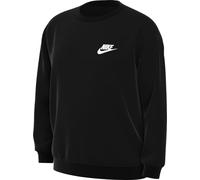 NIKE FD2924-010 G NSW CLUB FLC OVRSZD CREW LBR Sweatshirt Girl's BLACK/WHITE Size M+