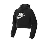 NIKE FD2925-010 G NSW CLUB FLC CRP HDY HBR Sweatshirt Girl's BLACK/WHITE Size XS