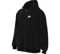 NIKE FD2931-010 G NSW CLUB FLC OVRSZD FZ LBR Sweatshirt Girl's BLACK/WHITE Size M