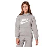 NIKE FD2988-063 K NSW CLUB FLC HDY HBR Sweatshirt Unisex DK GREY HEATHER/WHITE Size L