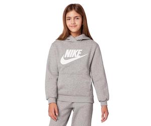 NIKE FD2988-063 K NSW CLUB FLC HDY HBR Sweatshirt Unisex DK GREY HEATHER/WHITE Size S
