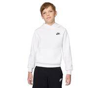 NIKE FD3000-100 K NSW CLUB FLC HDY LBR Sweatshirt Unisex WHITE/BLACK Size S