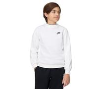 NIKE FD3006-100 K NSW CLUB FLC CREW LS LBR Sweatshirt Unisex WHITE/BLACK Size M