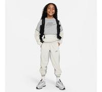 NIKE FD3161-063 B NSW AMPLIFY CREW Sweatshirt Boy's DK GREY HEATHER/LIGHT BONE/BLACK/BL Size S