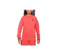 NIKE FD3293-672 B NSW TECH FLC CREW Sweatshirt Boy's LT UNIV RED HTR/BLACK/BLACK Size XL