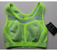 NIKE FE/NOM FLYKNIT HIGH SUPPORT SPORTS TRAINING BRA - VOLT AJ4047-702 WOMEN XS