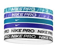 Nike Flex Classic Headband (Pack of 6) - Black/White/Blue - One Size - Black/White/Blue