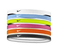 Nike Flex Classic Headband (Pack of 6) - Multicoloured Fluorescent - One Size - Multicoloured Fluorescent - 100% Mixed