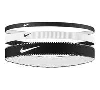 Nike Flex Classic Headbands Mixed Width 3 Pk Black White Black