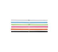 Nike Men's Flex Classic Slim Headbands 6-Pack Headbands Running Fitness Training Sports Hairband Set Narrow, Volt/Vivid Pink/White, One Size