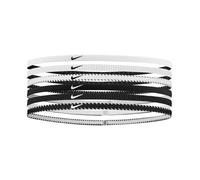 NIKE Classic Flexible Slim Hairband (Pack of 6) (One Size) (Black/White)