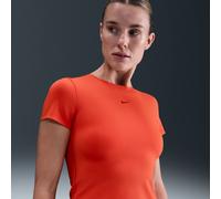 Nike Form Women's Short-Sleeve Top - Red - Polyester/Elastane XS (UK 4-6)