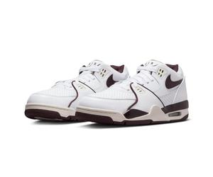 NIKE FQ8256-100 AIR Flight '89 Low Men White/Burgundy Crush-Phantom UK 8.5