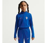 Nike France 2026 Kids Dri FIT Strike Drill Top Game Royal Blackened Blue Metallic Copper