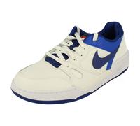 NIKE Men's Full Force Lo Sneaker, Summit White Deep Royal Blue Racer Blue, 10 UK