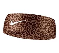 NIKE Fury 3.0 Printed Headband, Brown / White, One Size, Dri FIT Technology for Athletic Individuals