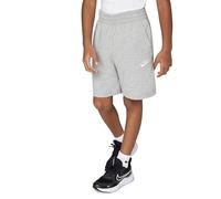 NIKE FZ5512-063 K NSW Club Knit Short 6IN LBR Shorts Boy's DK Grey Heather/White Size S