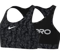 NIKE FZ5820-010 Swoosh Sports Bra Girl's Black/White Size S