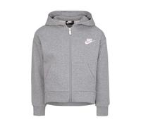 NIKE Girls Club - Sudadera Con Capucha Y Cierre Completa Para Niña (Niños Pequeños), Gris (Carbon Heather), 4 Cardigan Sweater, Grey (Carbon Heather), 3 Years UK