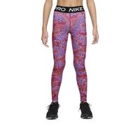 Nike Girl's Df AOP Leggings, Rush Pink/White, M